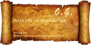 Osztián Gothárd névjegykártya